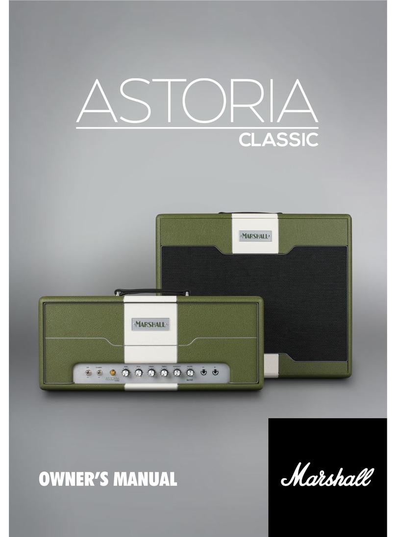 Marshal Astoria Classic owner's manual