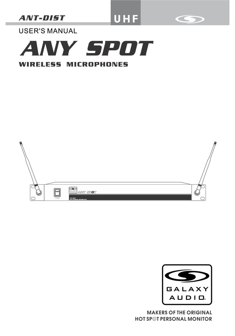 Galaxy Audio ANT-DIST ANY SPOT user manual