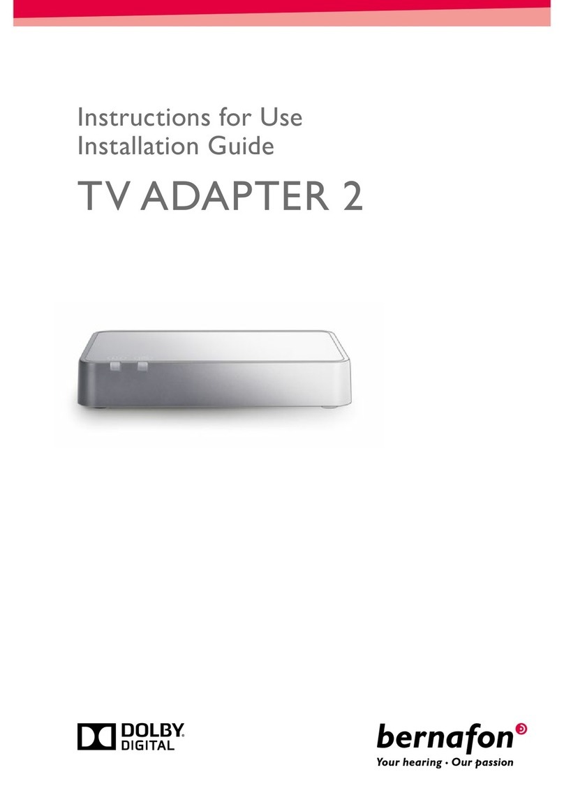 Bernafon TV ADAPTER 2 Instructions for use