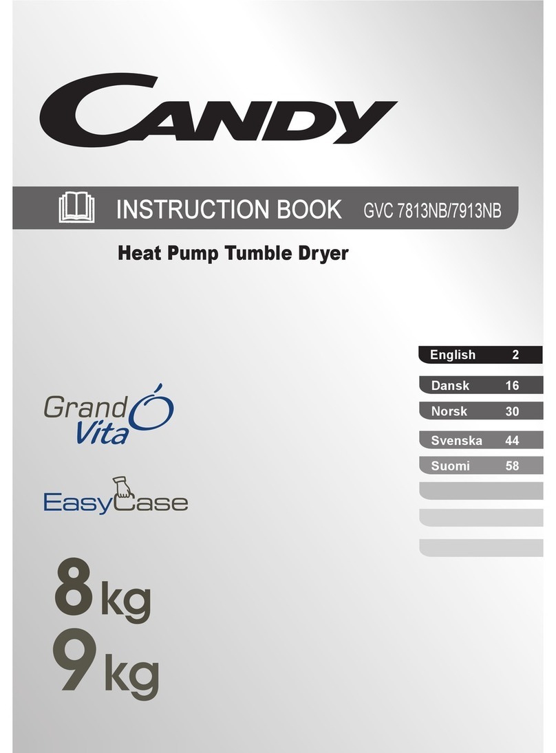 Candy GVC 7813NB Instruction book