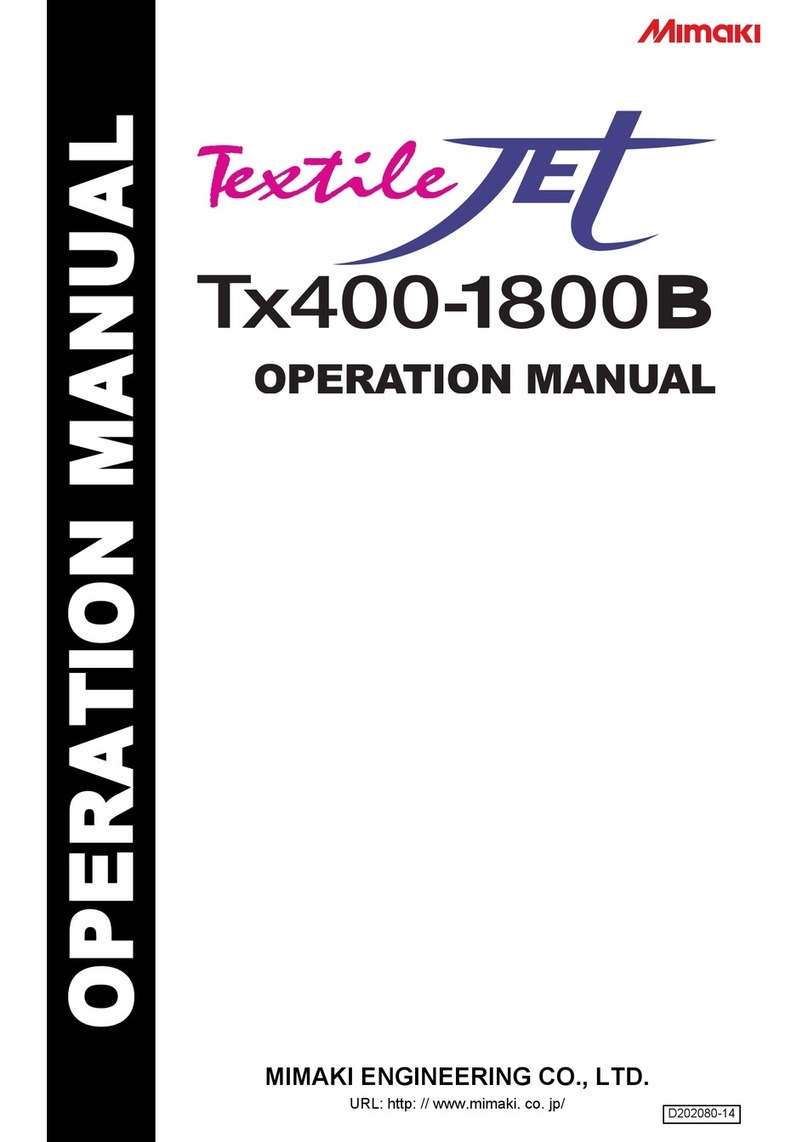 MIMAKI TEXTILE JET TX400 User manual