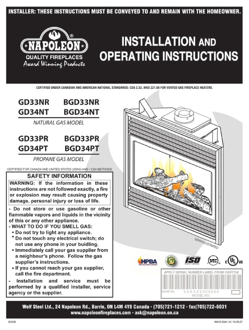 Napoleon GD33NR User manual