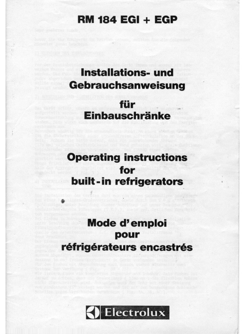 Electrolux RM I84 EGI operating instructions