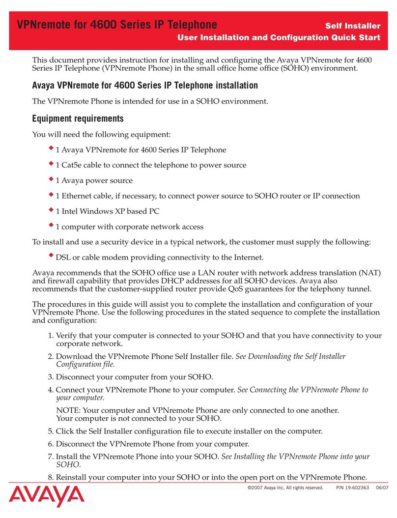 Avaya VPNremote for 4600 Series User manual