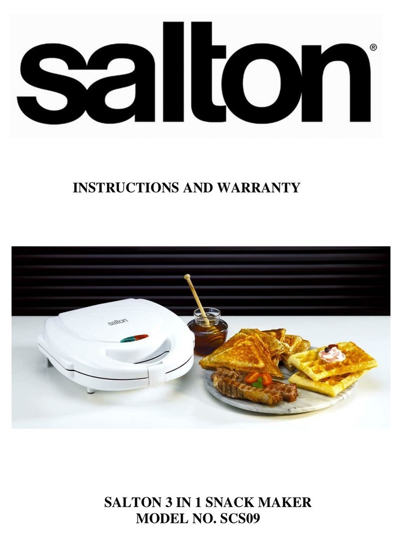 Salton SCS09 Instructions and warranty