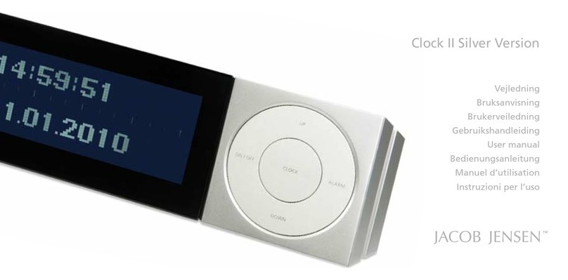 Jacob Jensen Clock II Silver Version User manual