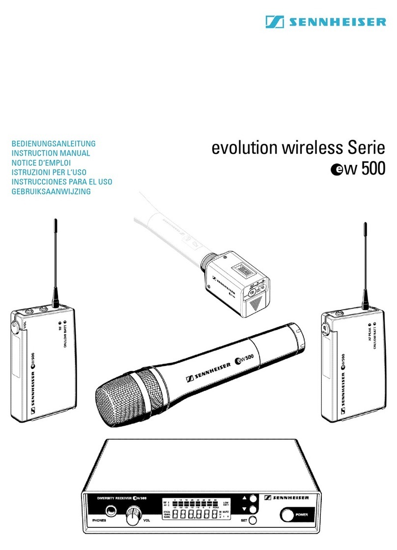 Sennheiser EW 500 User manual Sennheiser EW 500 User manual
