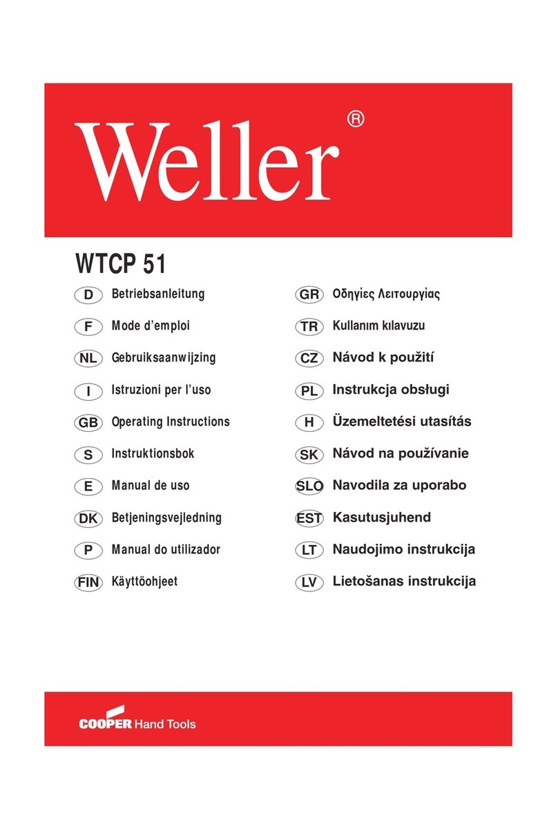 Weller WTCP 51 User manual Weller WTCP 51 User manual