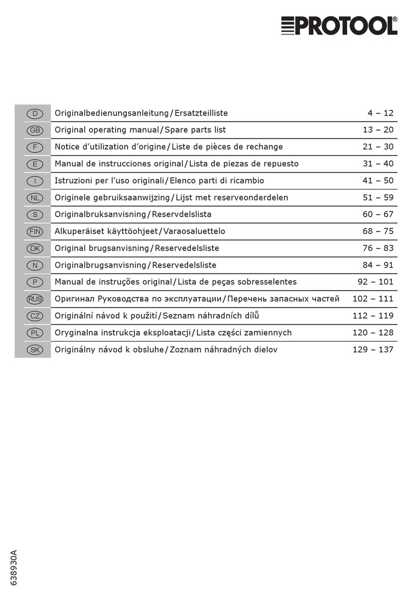 Protool CSP 85 Installation instructions