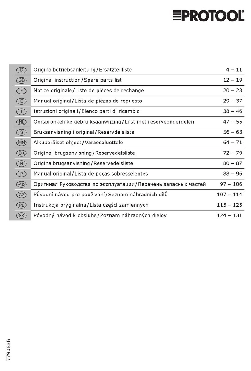 Protool CHP 26 PLUS Operation instructions