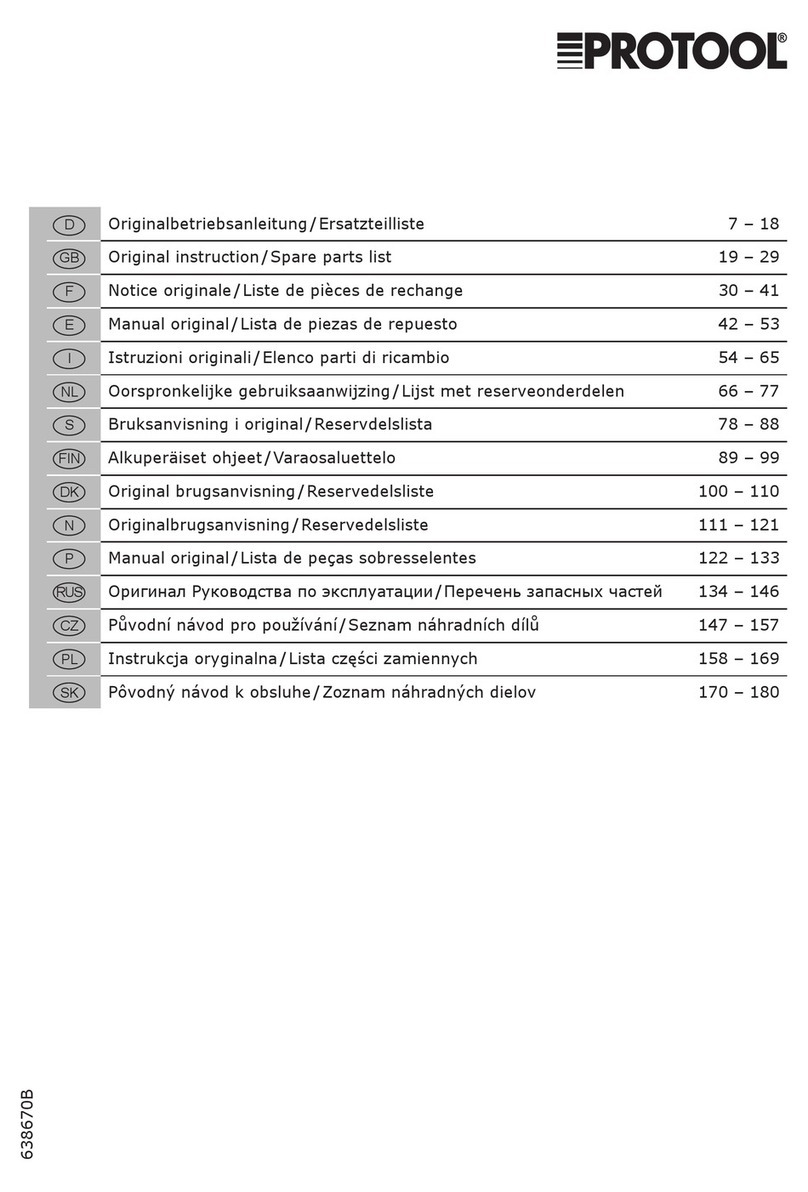 Protool SSP200EB Operation instructions Protool SSP200EB Operation instructions