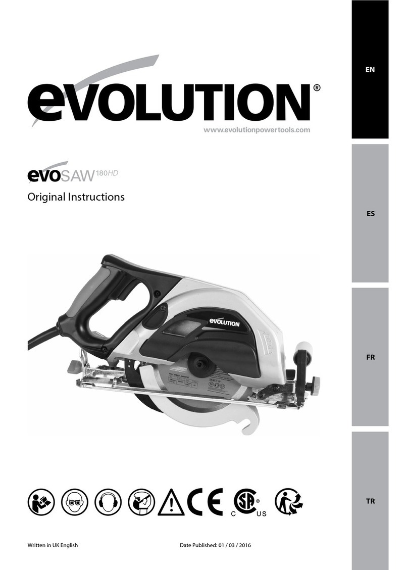 Evolution evosaw 180 hd User manual