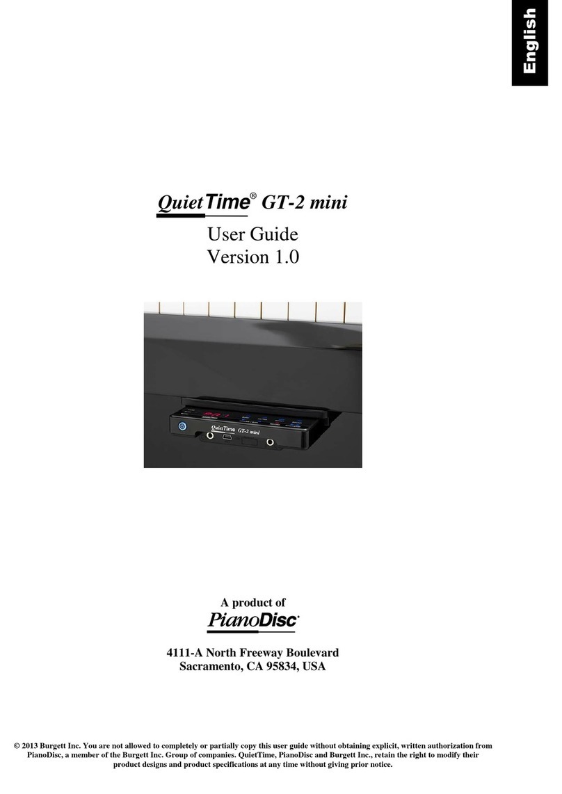 PianoDisc QuietTime GT-2 mini user guide
