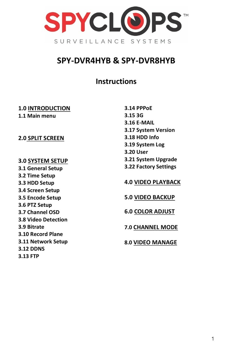 Spyclops SPY-DVR4HYB instruction manual