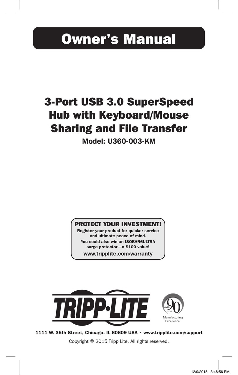 Tripp Lite U360-003-KM User manual Tripp Lite U360-003-KM User manual