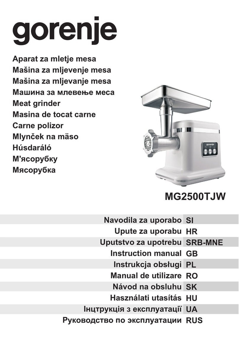 Gorenje MG2500TJW instruction manual