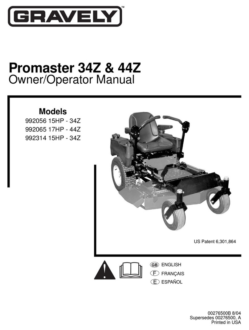 Gravely Promaster 34Z Owner's/operator's manual