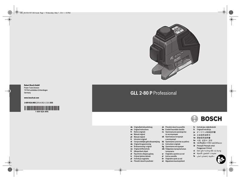 Bosch GLL 2-80 P User manual Bosch GLL 2-80 P User manual