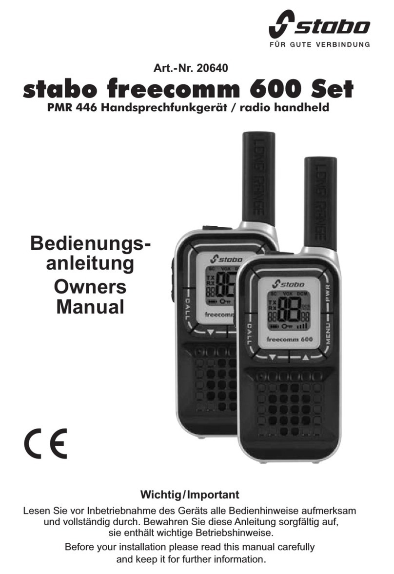 stabo freecomm 600 PMR 446 User manual