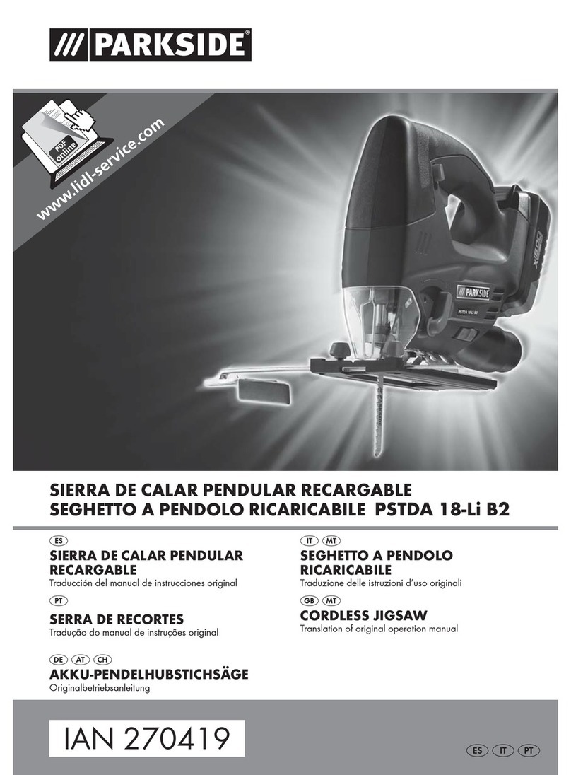 Parkside PSTDA 18-Li B2 Owner's manual