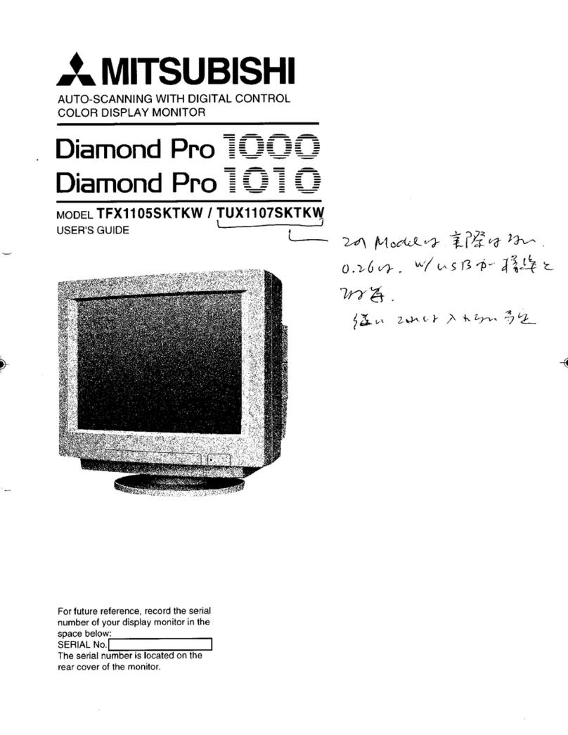 Mitsubishi diamond pro 1000 TFX1105SKTKW User manual