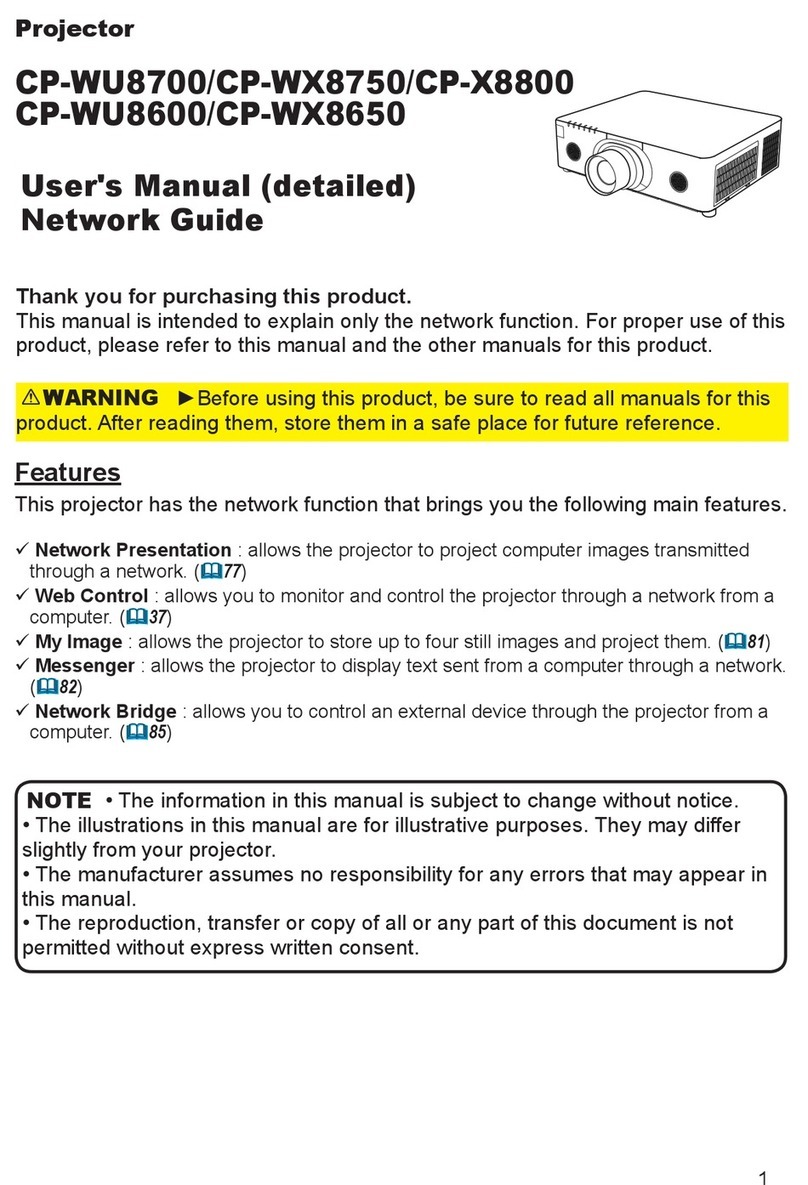 Hitachi CP-WU8700 User manual