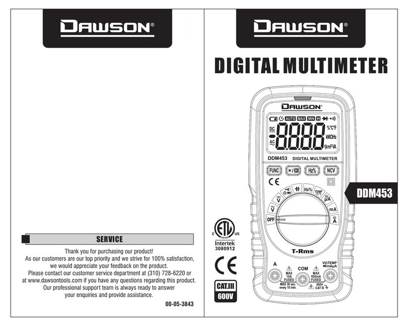Dawson Tools DDM453 User manual Dawson Tools DDM453 User manual