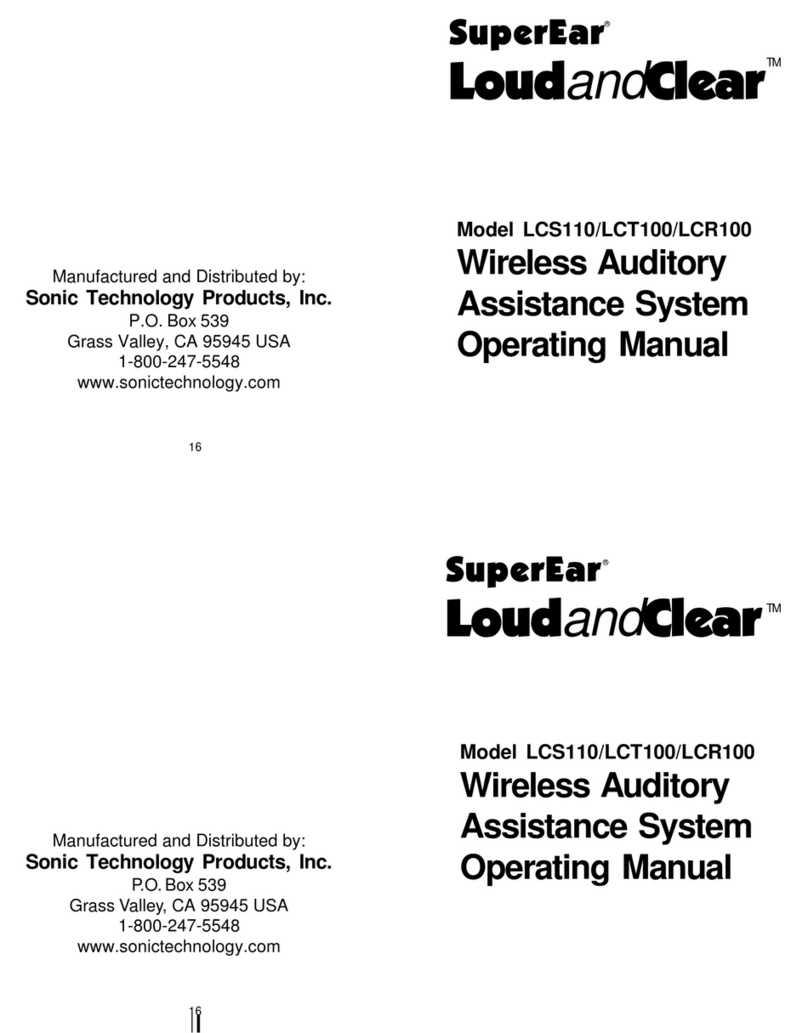 Sonic Technology LCS110 operating manual