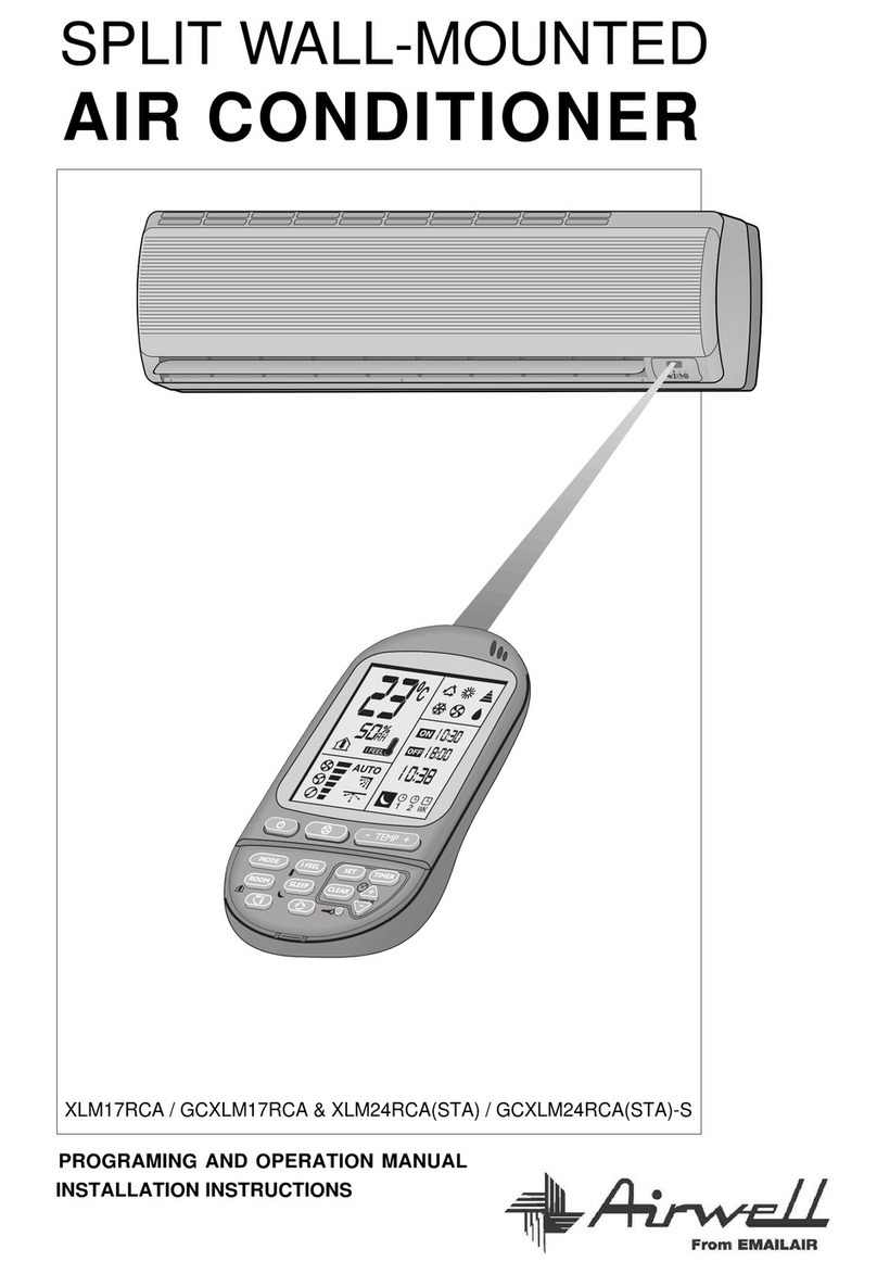 Airwell XLM17RCA Operation and installation instructions