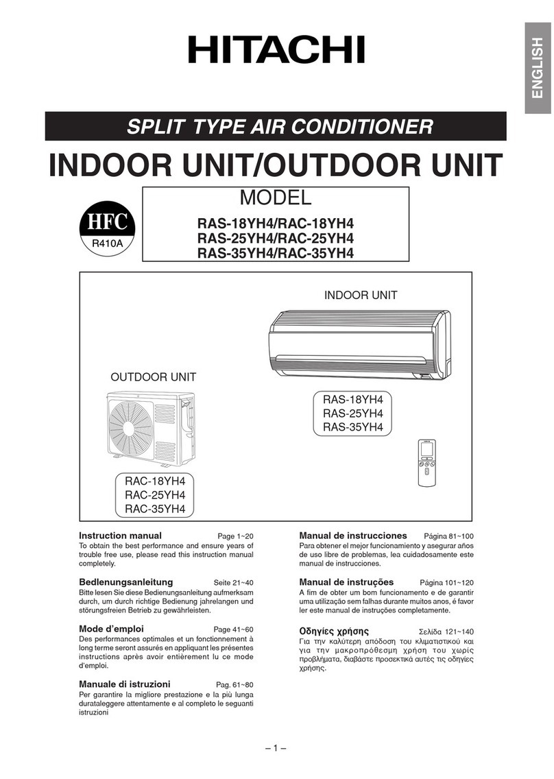 Hitachi RAS-18YH4 User manual Hitachi RAS-18YH4 User manual