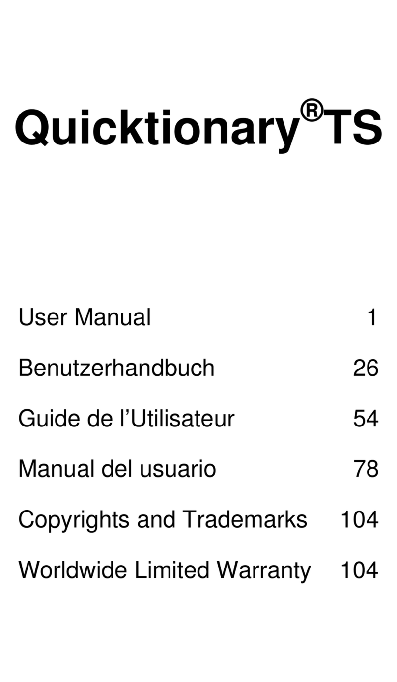 WizCom Technologies Quicktionary TS user manual