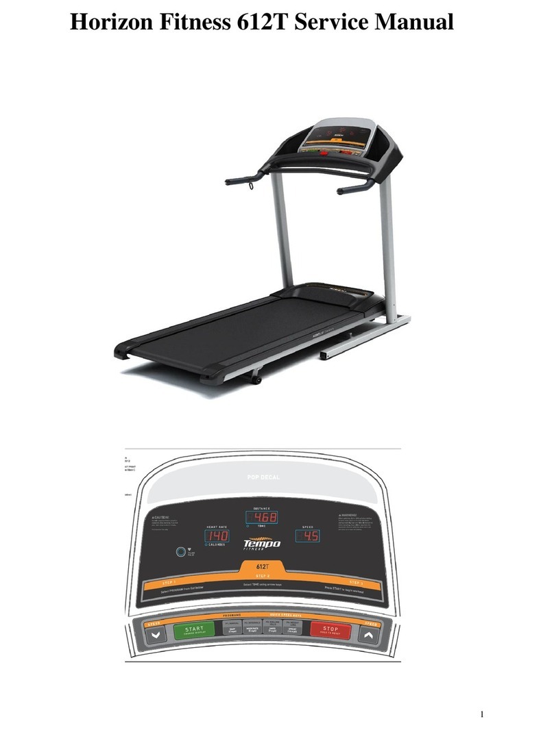 Horizon Fitness 612T User manual