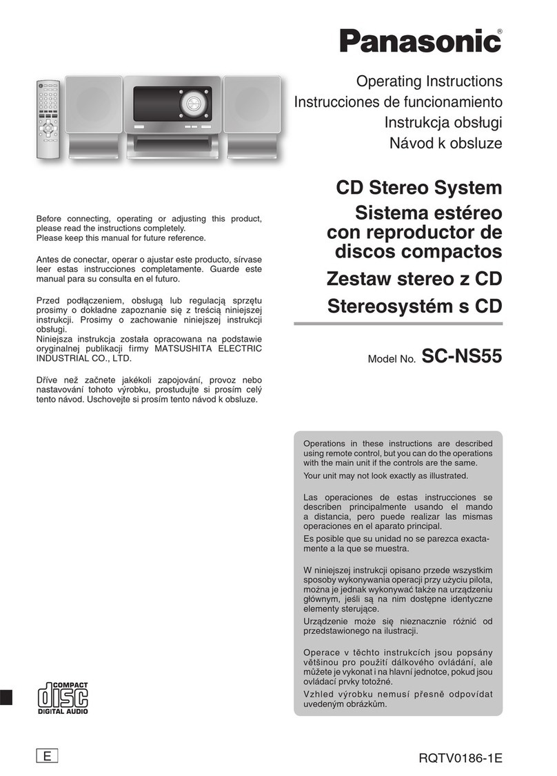 Panasonic SC-NS55 - Micro System w/ CD Player Home... User manual