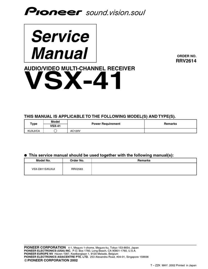 Pioneer Elite VSX-41 Service manual