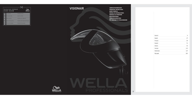 Wella Visionair M50 operating instructions