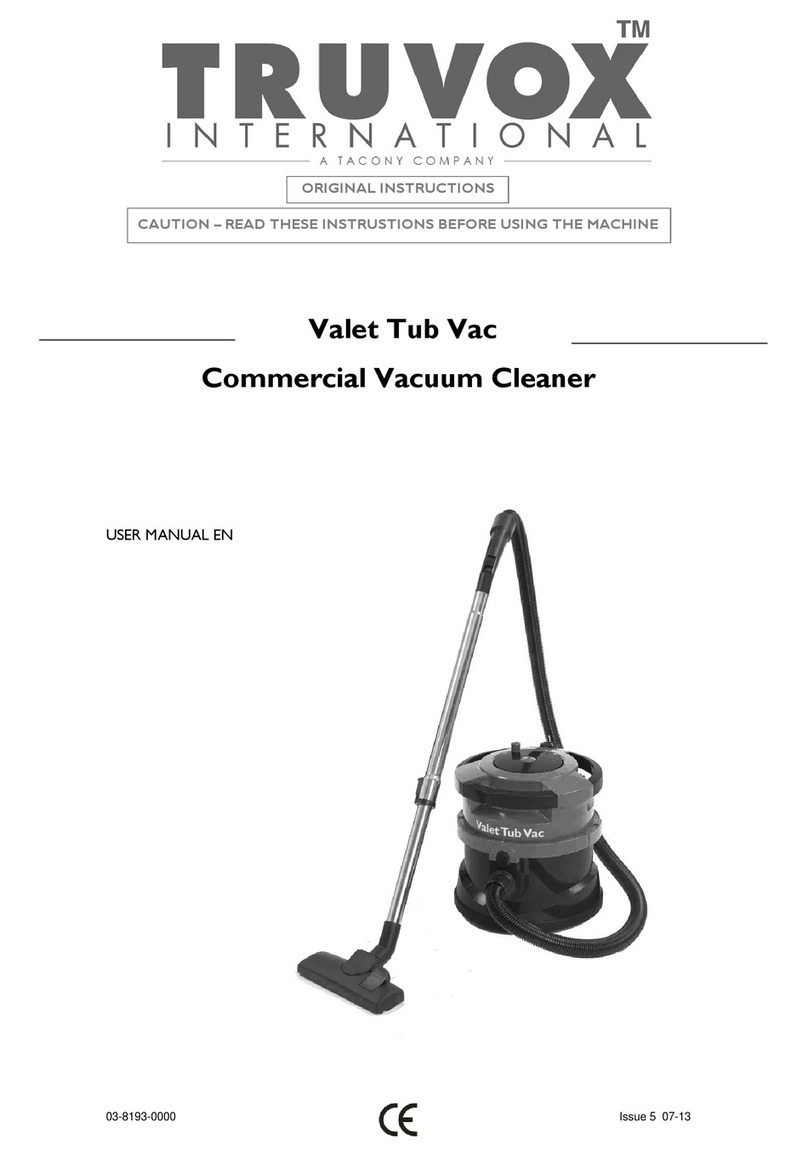 Truvox valet tub vac user manual