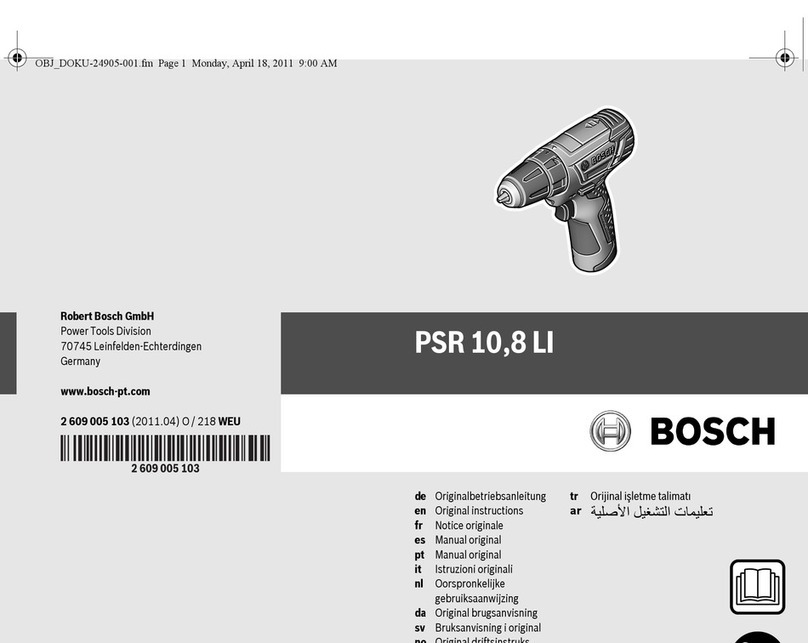 Bosch PSR 10 User manual