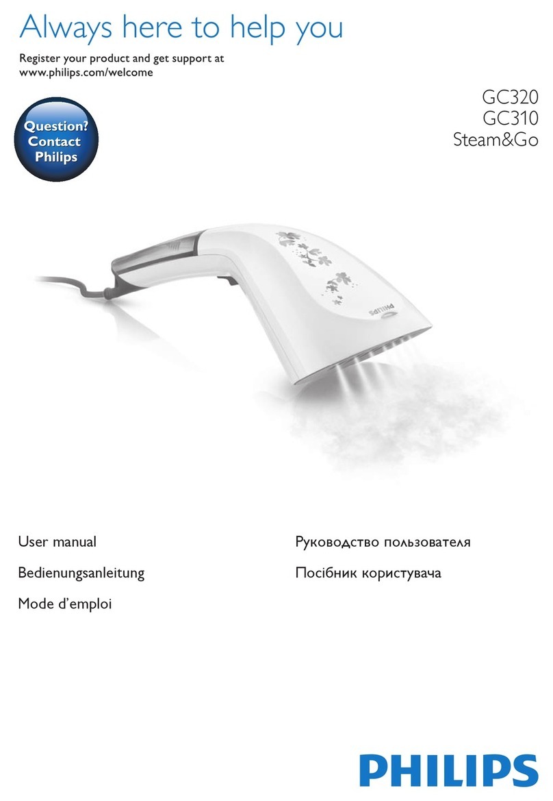 Philips Steam&Go GC320 Series User manual