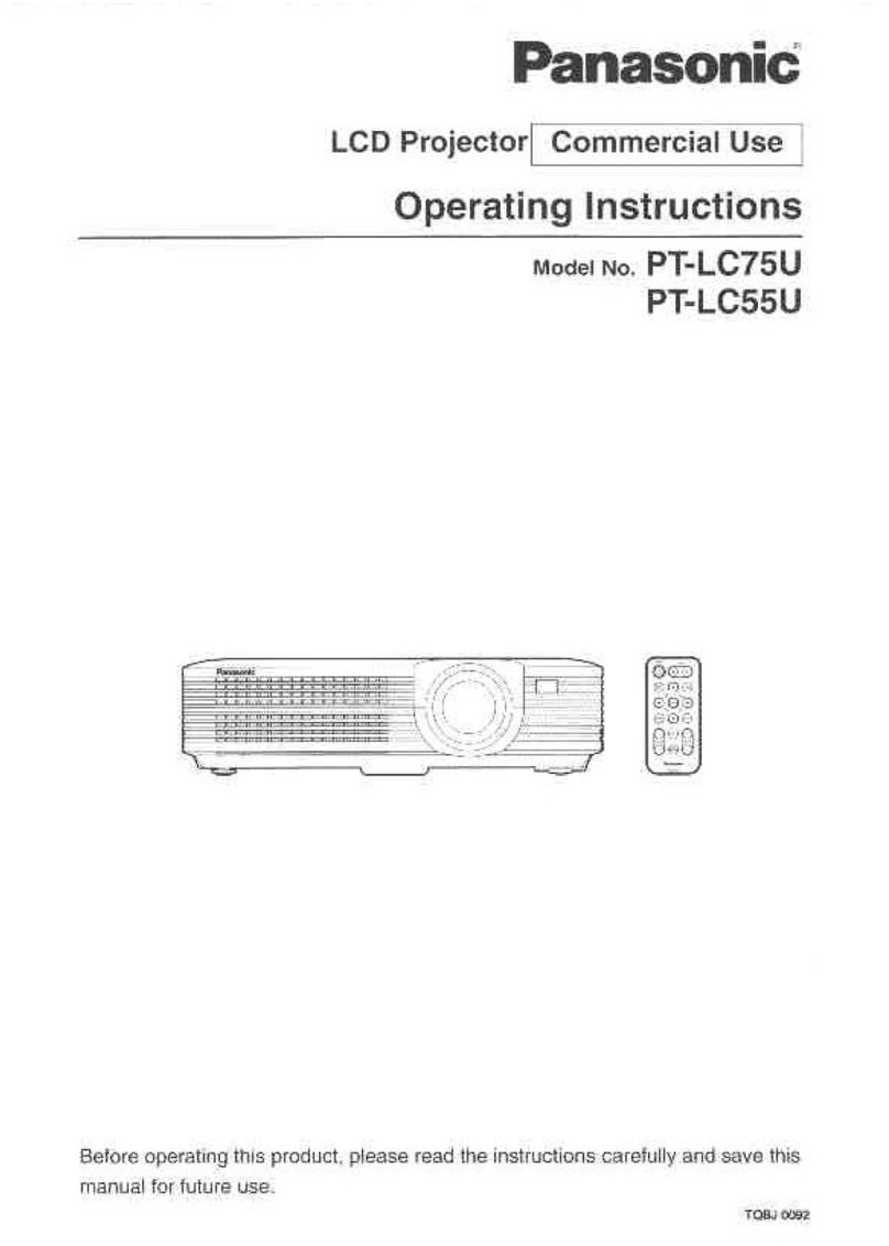 Panasonic PTLC75U - LCD PROJECTOR operating instructions