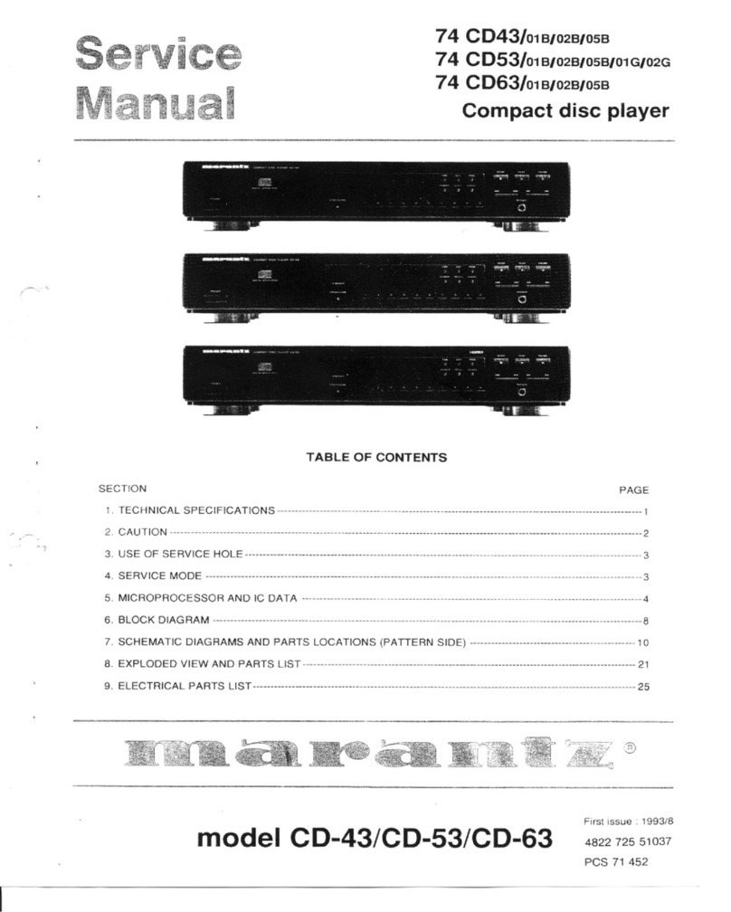 Marantz 74 CD43 User manual