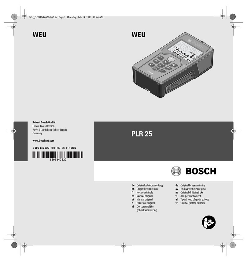 Bosch PLR 25 User manual