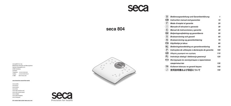 Seca 804 Instruction Manual