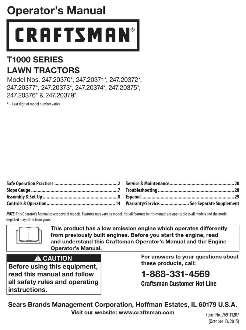 Craftsman 247.20370 series Operator's manual
