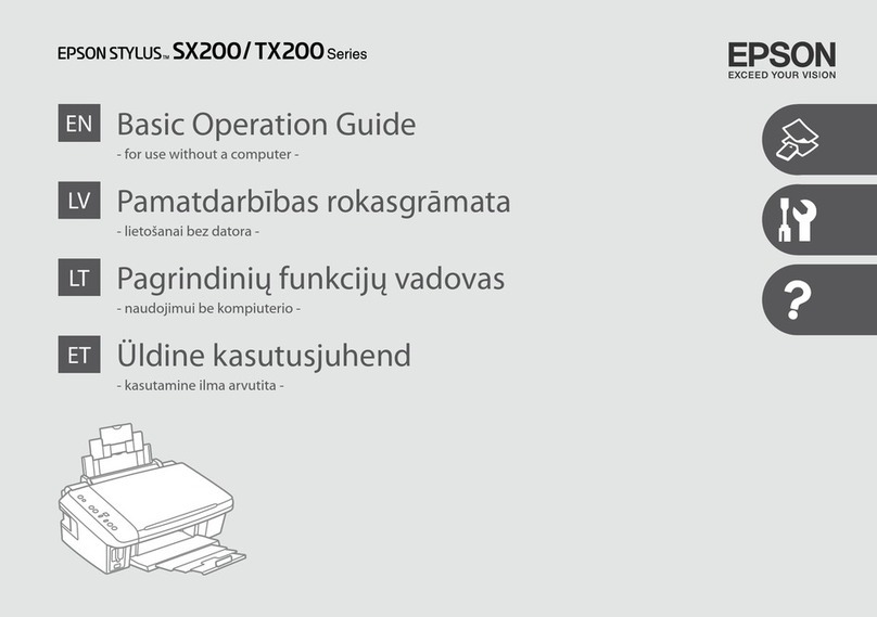 Epson Stylus SX200 series Assembly instructions Epson Stylus SX200 series Assembly instructions