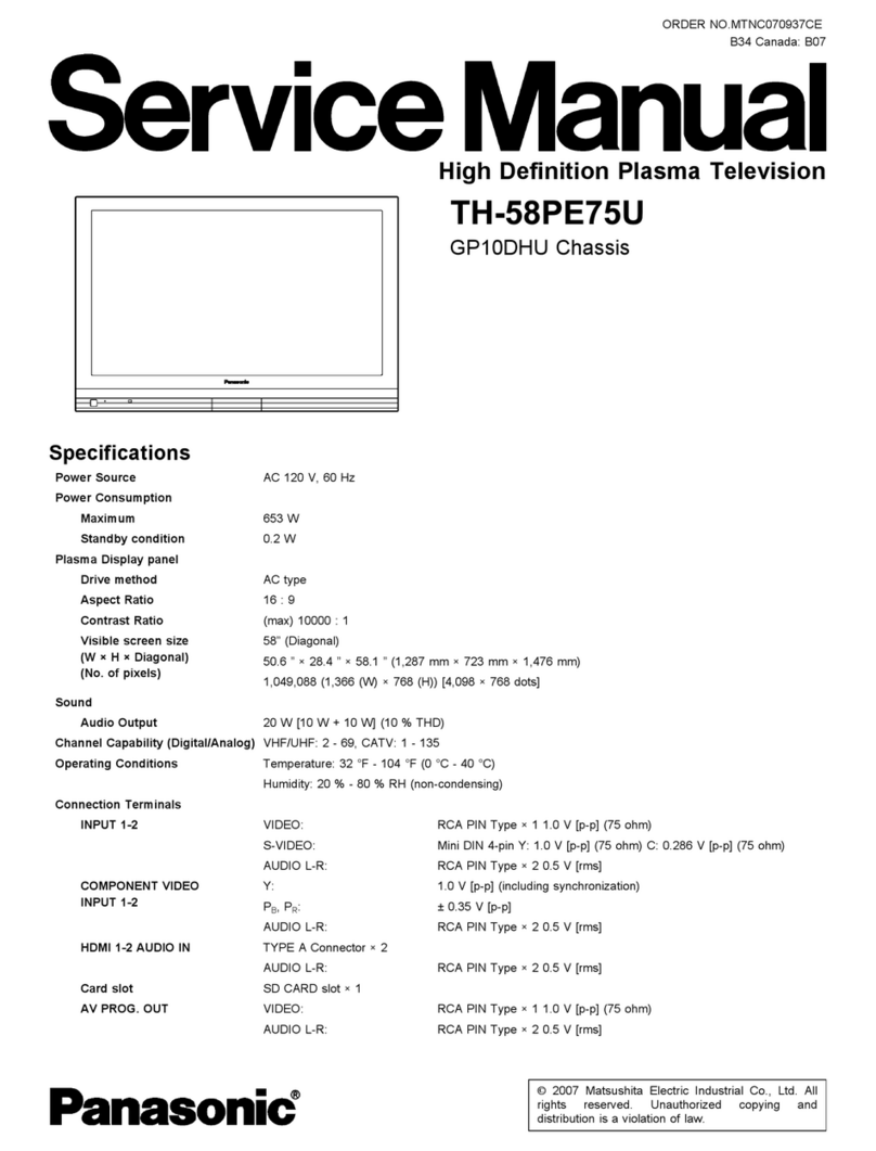 Panasonic Viera TH-58PE75U Service manual