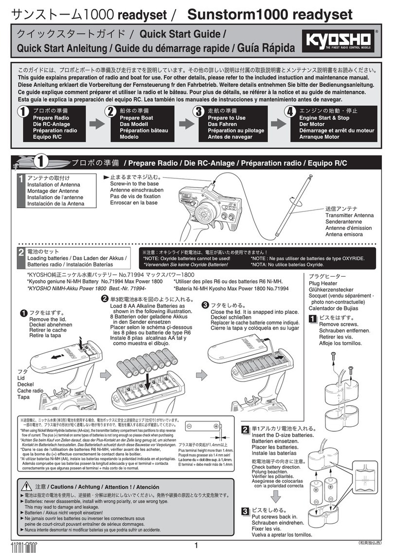 Kyosho sunstorm1000 quick start guide