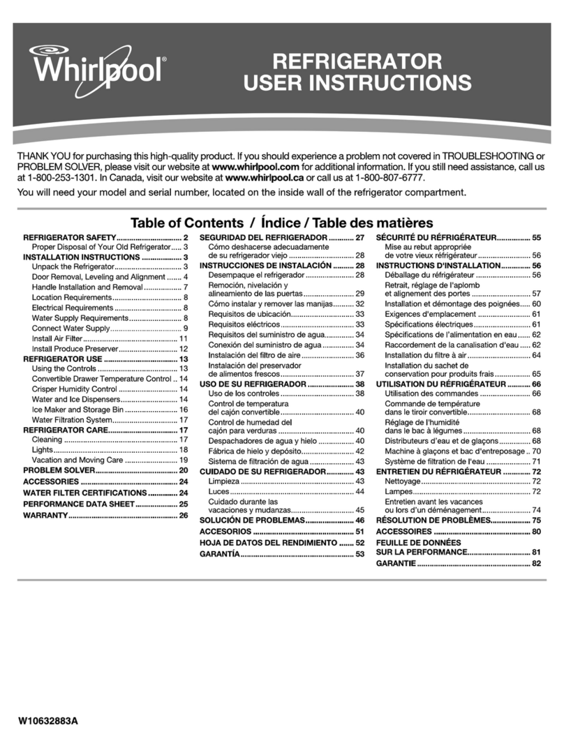 Whirlpool WRS586FIEM1 User instructions