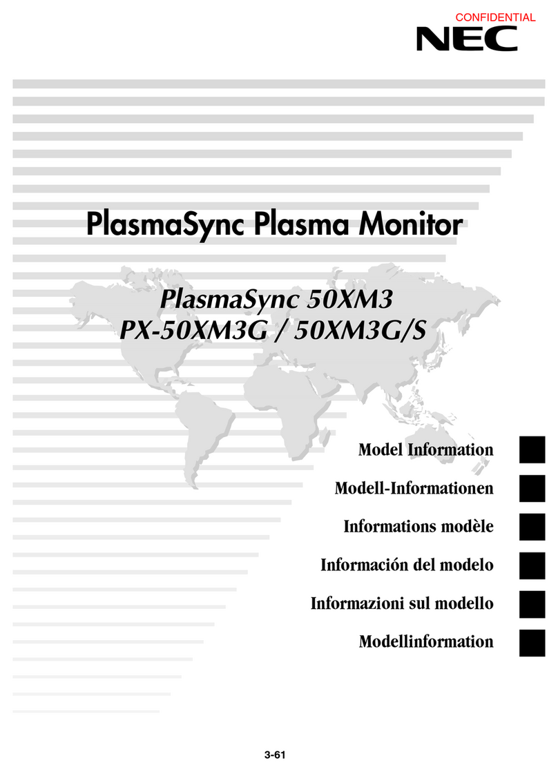 NEC PlasmaSync 50XM3 User manual
