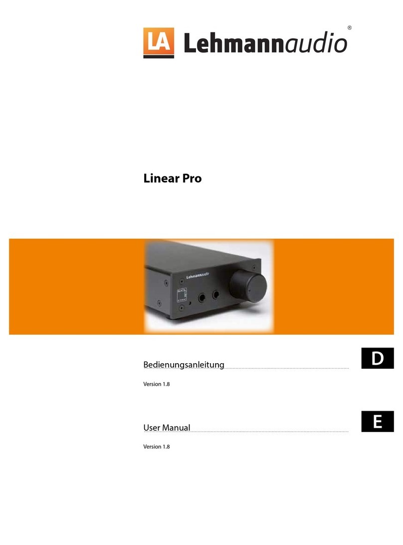 Lehmannaudio LinearPro User manual