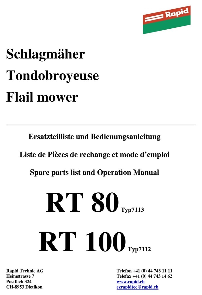 Rapid RT 80 Spare parts list and operation manual